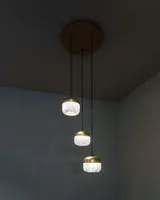 Yihao Style Européen Minimaliste Soucoupe Volante Albâtre Livre Chambre Enfants Chambre Marbre Pendentif Suspendu Plafonnier Lumière