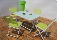 Uplion-Ensemble table et chaises de jardin pliantes en acier et métal durable pour balcon extérieur, bistrot ou café