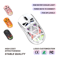 Mouse Gaming Nirkabel Tri Mode 2.4GHz Saluran Nirkabel Lampu RGB Berkabel 3600 DPI 95g Tipe C Dapat Diisi Ulang Grosir OEM ODM