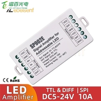 Penguat Sinyal SP902E 5V-TTL RS485 IC LED Strip RGB yang Dapat Diatur Alamatnya, Ekstender Sinyal SPI DIFF, Penguat Sub-kontrol Sinyal DC 5V 12V 24V