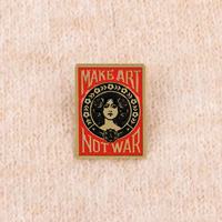 En gros, Pin's promotionnel en métal, style dessin animé, souvenir, avec la citation « Make Art, Not War », accessoire pour vêtements