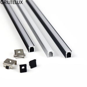 Profilé en aluminium LED personnalisé en forme de V, de O ou de U, étanche, 1m, 2m, 3m, pour barre lumineuse LED - Product Image 4