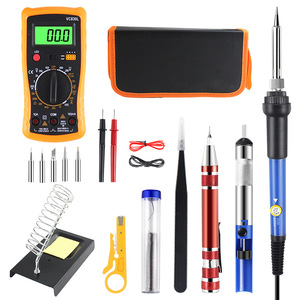 Soldador de temperatura ajustable de 60W 110V 220V con multímetro digital y herramientas para uso industrial - Product Image 1