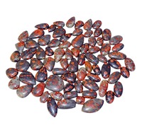 Pierre précieuse naturelle en obsidienne d'arachide polie, fabriquée en Inde, pour la création de bijoux personnalisés et de créations artisanales, disponible en promotion.