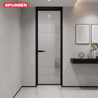 Portes en verre à profil mince en aluminium avec isolation thermique pour l'extérieur et le salon, portes à battants pleine vue