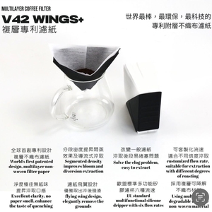 Papel de filtro de café de flujo rápido multicapa desechable V42, bolsita de filtro de infusión por goteo en forma de V - Product Image 2