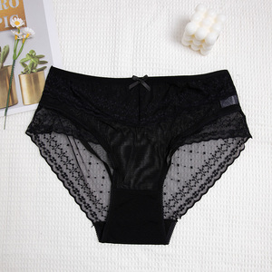 Binnys - Bragas <span class=keywords><strong>de</strong></span> Encaje Baratas al por Mayor, Ropa Interior Femenina Sexy <span class=keywords><strong>Negra</strong></span>, Bikini Suave y Cómodo - Product Image 1