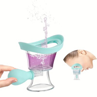 Gobelet de lavage oculaire en silicone en gros avec support, réservoir de nettoyage à pression d'air, bouteille de rinçage pour les soins des yeux