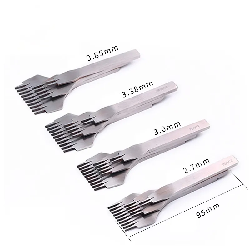 3 adet fransız eğik kesme aracı 2.7/3.0/3.38/3.85mm DIY dikiş keski deri zanaat delik prong delme araçları deri