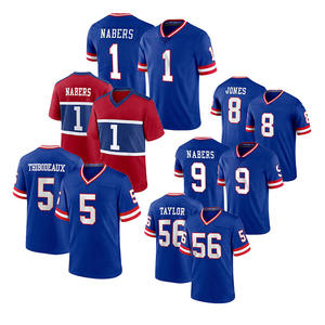 Hommes <span class=keywords><strong>5</strong></span> Kayvon Thibodeaux 1 Malik Nabers 97 <span class=keywords><strong>Dexter</strong></span> Lawrence 0 Brian Burns Maillot de football américain brodé Chemises courtes - Product Image 1