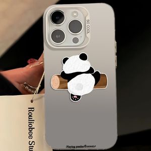 Venta al por mayor de dibujos animados Panda plata TPU funda de teléfono para iPhone 17 16 Plus 15 Pro Max 14 13 12 11 IMD Shell Funda móvil contraportada - Product Image 1