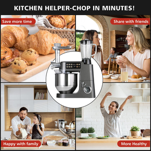 Batidora de Pedestal Cheftronic A03PM 8L 2100W, Máquina de Cocina Planetaria para Pasteles y Alimentos, Electrodoméstico Pequeño con Programa Automático 8L - Product Image 5
