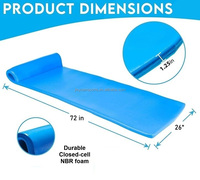 Tapis d'eau directement de l'usine, coussin épais en mousse à cellules fermées, flotteur de piscine avec revêtement en vinyle, matériau NBR pour enfants et adultes