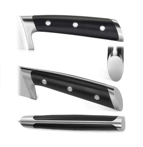 Ensemble <span class=keywords><strong>de</strong></span> couteaux <span class=keywords><strong>de</strong></span> cuisine professionnels Chef 3 Rivet, manche en pommeau <span class=keywords><strong>noir</strong></span>, poids lourd, 5 pièces, acier allemand forgé, bloc <span class=keywords><strong>de</strong></span> couteaux - Product Image 4