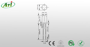 Sản lượng cao tri-màu đỏ-xanh-màu xanh lá cây DC 3V <span class=keywords><strong>3</strong></span> mét <span class=keywords><strong>Led</strong></span> diode với xây dựng trong điện trở - Product Image 5