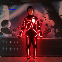 Control inalámbrico LED Light Tron Dance Disfraces TV & Movie Disfraces LED Cosplay Disfraz Rave Ropa de rendimiento