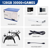 Console de Jeu Rétro M15 4K avec Manettes Sans Fil 2.4G, 64G/128G, pour TV Domestique, Cadeau Idéal, Prise en Charge OEM