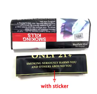 Sachet d'emballage en plastique refermable en gros pour tabac à rouler avec fermeture éclair et autocollant