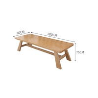 Bureau en bois massif simple et moderne de salon de maison