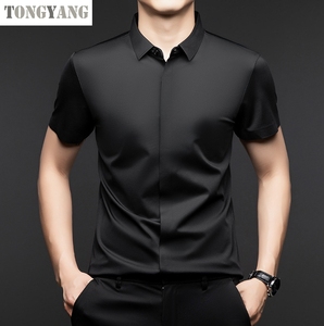 TONGYANG baju bisnis pria, lengan pendek, PAS, Multi Warna tersedia untuk harian berpergian dan pakaian kasual - Product Image 6