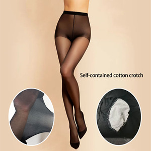 Collants sculptants pour femmes, 40D, mats, fins, grande taille, haute élasticité, anti-accroc, effet push-up fessier, pour femmes aux courbes généreuses - Product Image 6