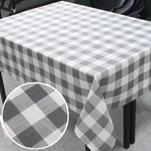 Geometrisches Rechteck für Holiday Dinner Stuhl bezüge Tischdecken OEM Buffalo Check Kunden spezifische Logos Tischdecke wasserdicht
