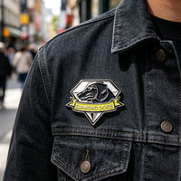 Broche de revers en émail dur diamanté, motif animal personnalisé, logo personnalisé, fabrication en métal, vente en gros