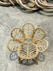 Silla con forma de flor para niños, material de ratán 2022 natural 100% de Vietnam, baja cantidad mínima, alta calidad, gran oferta - Product Image 5