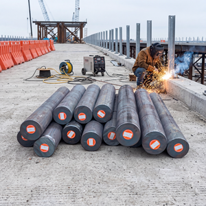 Barra Redonda de Acero Estructural Sin Aleación Laminada <span class=keywords><strong>en</strong></span> Caliente <span class=keywords><strong>EN</strong></span> <span class=keywords><strong>10025</strong></span> S235JR para Construcción de Edificios y Puentes, Diámetro de 12 mm a 150 mm - Product Image 1