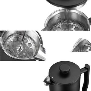 Cafetière à pression, 1 Litre/8 <span class=keywords><strong>tasses</strong></span>, pressoir à café isolé à Double paroi et théière avec acier inoxydable de qualité 304 - Product Image 4