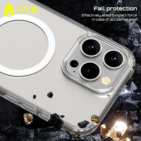 Étui de protection antichoc et étanche ATB pour 15/16/17 TPU+PC avec anneau magnétique et chargement sans fil