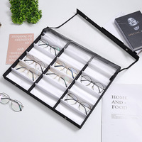 Boîte à lunettes personnalisée tendance à 18 emplacements, vitrine pour lunettes, étui de voyage pour lunettes, emballage d'affichage