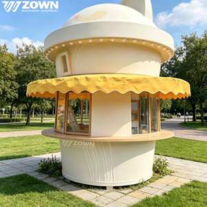 ซุ้มขายอาหารเคลื่อนที่รูปทรงแก้วกาแฟ ZOWN พร้อมหลังคาและหน้าต่างกระจกสำหรับใช้งานกลางแจ้ง - Product Image 5