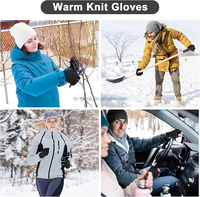 Gants d'hiver tricotés chauds pour hommes, compatibles écran tactile, avec doublure épaisse antidérapante pour activités extérieures