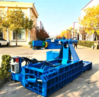 Presse à balles hydraulique certifiée CE de type horizontal pour le recyclage des déchets de fer, d'aluminium et des canettes