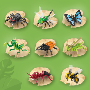 8 <span class=keywords><strong>bambini</strong></span> su 1 assemblano educativi insetti giocattolo farfalla mantide scarabeo libellula Set di blocchi di costruzione del <span class=keywords><strong>mondo</strong></span> - Product Image 3