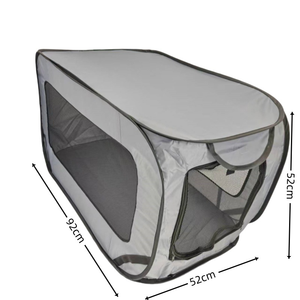 Taşınabilir Nefes Alabilen Oxford Kumaş Evcil Hayvan Kafesi (Kedi ve Köpekler İçin) Araba Kullanımı İçin Fermuarlı Kapatma ile Kolay Monte Edilir - Product Image 4
