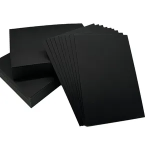 Kunden spezifisches hochwertiges festes Papier Schwarz Farbe Benutzer definierte Größe Gramm age Dick Luxus Schwarz Karton Papier12 * 12 für Verpackungs schachtel