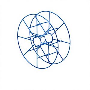 Carrete de cesta de alambre de acero dulce de tamaño BS300 con marco de acero duradero para bobinado y almacenamiento de cables Carrete de alambre de grado industrial - Product Image 1