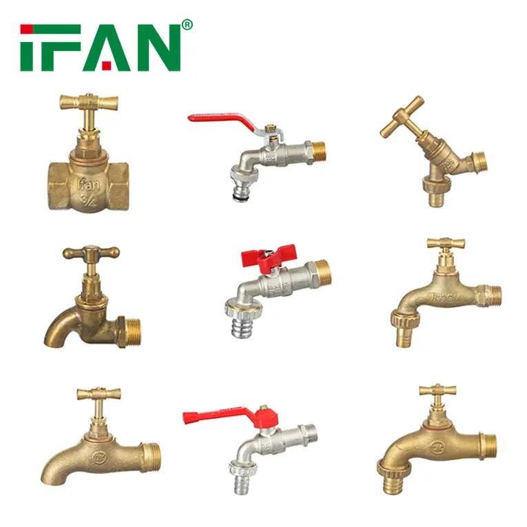 IFAN China Supplier Plumbing 1/2 3/4 Inch Drinking Single Lever Garden Water Taps Faucets Bibcock