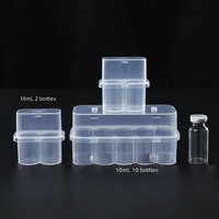 Ampul 3ml Custom 5ml-10ml-20ml *1 Kotak Plastik Transparan untuk Vaksin, Kotak Penyimpanan Bubuk Beku, Wadah Vial untuk Perjalanan, Grosir