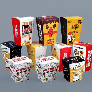 Caja de palomitas de <span class=keywords><strong>pollo</strong></span> de papel desechable impresa personalizada al por mayor de fábrica a la venta - Product Image 2