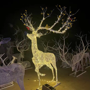 3D LED Décoration de Noël extérieure PVC Renne <span class=keywords><strong>Cerf</strong></span> Motif Lumière IP65 pour les mariages et décoration de vacances - Product Image 2