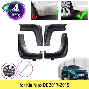 4PCS per KIA <span class=keywords><strong>Niro</strong></span> <span class=keywords><strong>DE</strong></span> 2017 2018 2019 Auto Anteriore Posteriore Parafanghi Paraspruzzi Parafango Mud Flap Paraspruzzi Fango accessori auto Ruota - Product Image 1