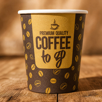 Gobelets à café jetables en papier avec logo personnalisé et couvercles en plastique pour boissons chaudes, vente en gros pour cafés
