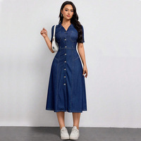 Robes en jean taille haute Robe en jean africaine Robe en jean décontractée grande taille