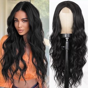 Perruque longue bouclée synthétique dorée dégradée pour femmes, cheveux blonds ondulés moyens à grands, pour femmes, filles, usage quotidien, fête - Product Image 3