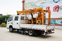 Chariot de forage de puits d'eau avec moteur diesel HW230, pompe à boue pour forage de puits, profondeur maximale de 300 m