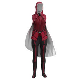 Wanda <span class=keywords><strong>Vision</strong></span> Scarlet Witch Cosplay Costume Sexy Jumpsuit Halloween Adulte Avec Cape - Product Image 1