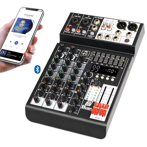 Mezclador de audio profesional XTUGA EQ4, consola de mezcla de 4 canales, interfaz USB en vivo de Karaoke con 99 DSP - Product Image 3